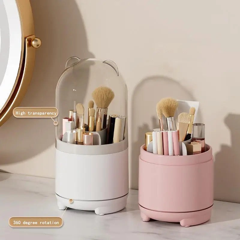 Pink Bear Ear Makeup Brush Holder